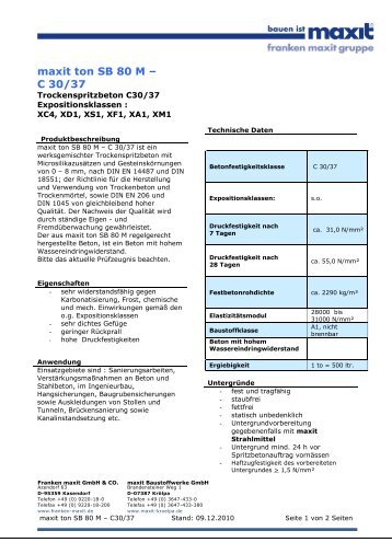 maxit ton SB 80 M – C 30/37 - maxit Baustoffwerke GmbH