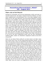 Hauszeitung Juli-August 2011 - Gemeinde Gams