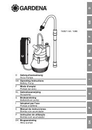 OM, Gardena, Battery Pump, Art 01498-20, 2003-06