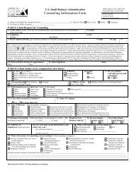 Counseling Information Form