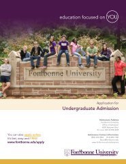Undergraduate Admission - Fontbonne University
