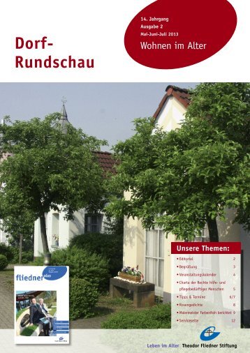 Dorf-Rundschau Mai - Juni - Juli 2013 - Theodor Fliedner Stiftung