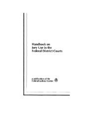 Handbook on Jury Use in the Federal District Courts