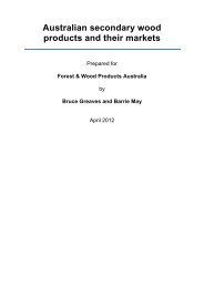 Australian Secondary Wood Products and Their Markets