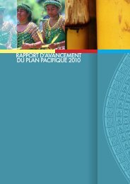 RAPPORT D'AVANCEMENT DU PLAN PACIFIQUE 2010 - Pacific Islands ...