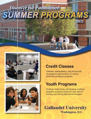 2011 Summer Catalog - Gallaudet University