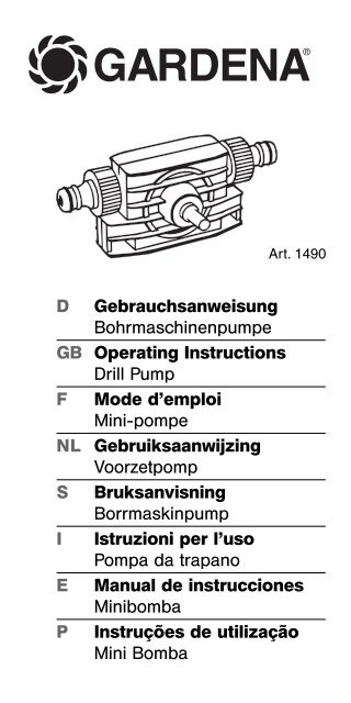 Gardena Bohrmaschinenpumpe 149020