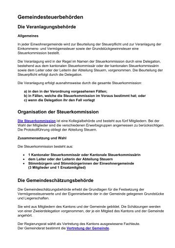 Gemeindesteuerbehörden - Gemeinde Neuenhof