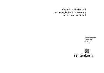 Organisatorische und technologische Innovationen in der ...