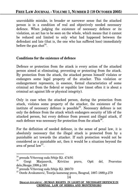 FREE LAW JOURNAL Volume 1, Number 2 (October 18, 2005)