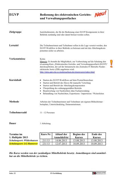 Programmheft 2. Halbjahr 2013 Zentraler IT-Betrieb Nds. (pdf, 5.4 MB)