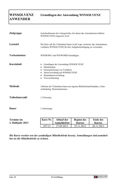 Programmheft 2. Halbjahr 2013 Zentraler IT-Betrieb Nds. (pdf, 5.4 MB)