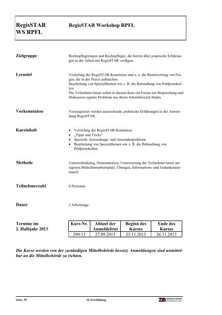 Programmheft 2. Halbjahr 2013 Zentraler IT-Betrieb Nds. (pdf, 5.4 MB)