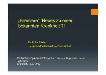 Dr. Folke Pfeifer Enterotoxämie - Tiergesundheitsdienst Sachsen ...