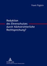 Kapitel 1: Problemstellung und Zielsetzung der Arbeit ... - Peter Lang