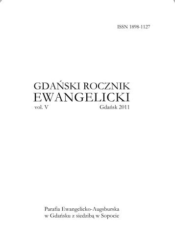 Rocznik 2011 - Gdański Rocznik Ewangelicki - Kościół Ewangelicko ...