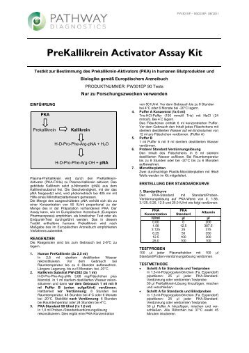 PreKallikrein Activator Assay Kit - Tecomedical