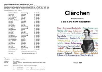 Februar 2007 - Clara-Schumann-Realschule