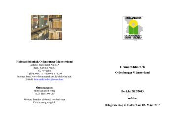 Heimatbibliothek - Heimatbund für das Oldenburger Münsterland