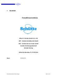 Fremdfirmenrichtlinie - Schütte