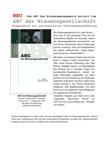 ABC des Wissensmanagements - Auer Consulting & Partner