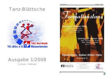Tanz-Blättsche Ausgabe 1/2008 - TSC Rot-Weiß Rüsselsheim
