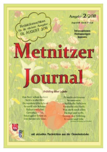 Seite 1 Metnitzer Journal 2/2011 - Marktgemeinde Metnitz