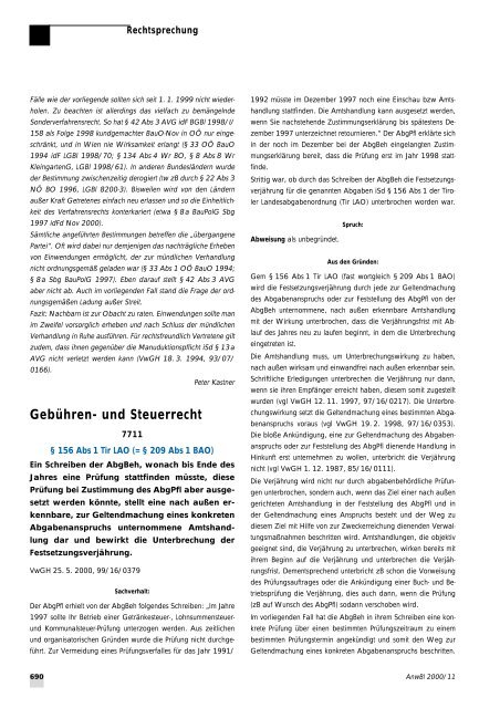 Anwaltsblatt 2000/11 - Österreichischer Rechtsanwaltskammertag