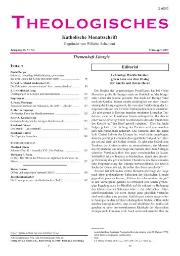 THEOLOGISCHES 3&4 - 2007 (pdf: ganzes Heft)