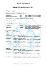Abgaben- und Gebührenordnung - Bayerischer Triathlon Verband