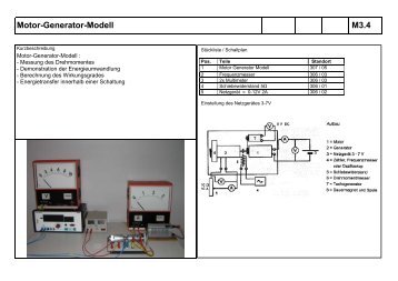 Motor-Generator-Modell M3.4