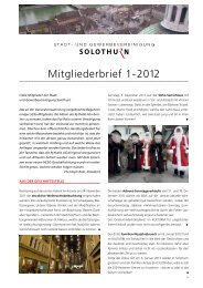 Infobrief 1-2012 - Stadt- und Gewerbevereinigung Solothurn