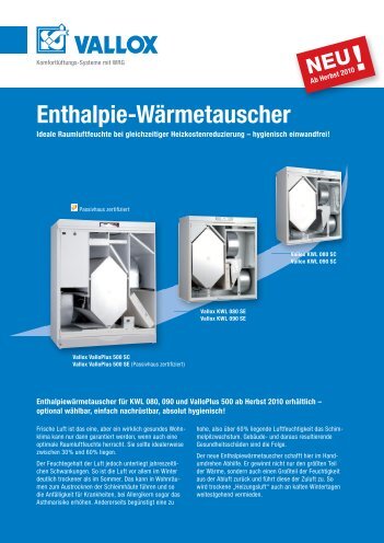 Enthalpie-Wärmetauscher - Heinemann GmbH