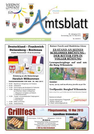 Ausgabe Nr. 20 vom 16.05.2013 - Verbandsgemeinde ...