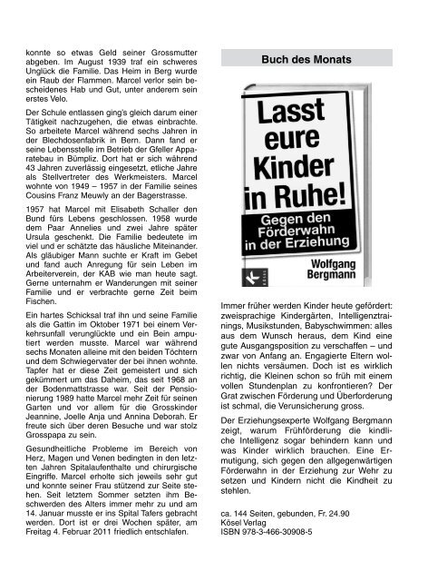 Pfarrblatt Nr. 3 - Pfarrei Schmitten