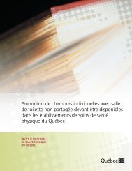 Proportion de chambres individuelles avec salle de toilette non ...
