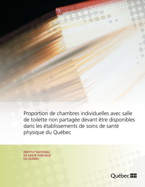 Proportion de chambres individuelles avec salle de toilette non ...