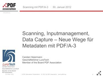 Scanning, Inputmanagement, Data Capture - PDF Association