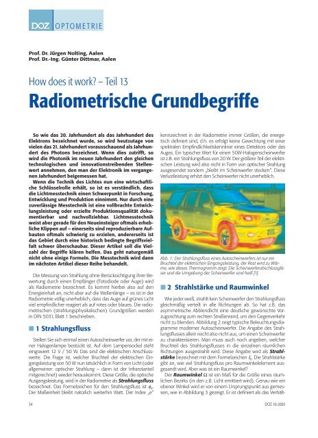 Radiometrische Grundbegriffe (Nolting, Dittmar)