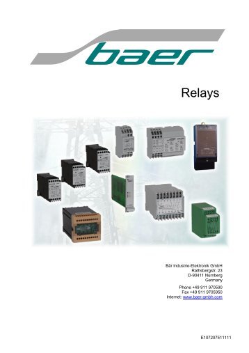 Relays - Baer Gmbh