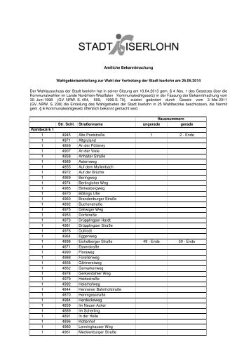 5. wahlbezirkseinteilung_kwahl_2014.pdf - Iserlohn