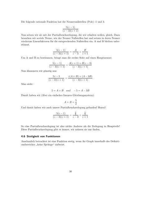 Lernübersicht Analysis I