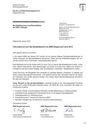 Informationen zum Berufswettbewerb am BWZ-Rapperswil-Jona 2013