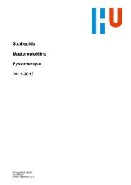 Master Fysiotherapie 2012-2013 - Hogeschool Utrecht