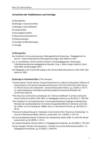 Publikationen - Pädagogische Hochschule - Schwäbisch Gmünd