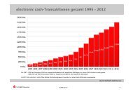 electronic cash-Transaktionen gesamt 1995 – 2012 - S-CARD Service