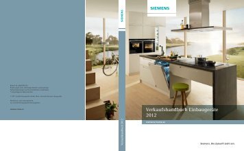 Verkaufshandbuch Einbaugeräte 2012 - Siemens