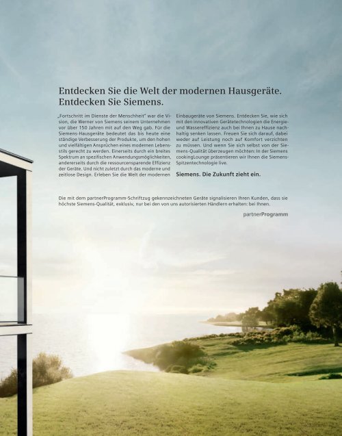 Verkaufshandbuch Einbaugeräte 2012 - Siemens