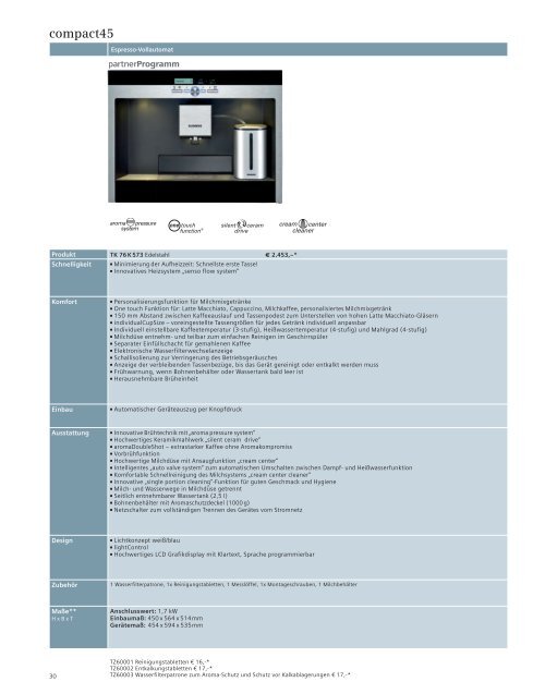 Verkaufshandbuch Einbaugeräte 2012 - Siemens