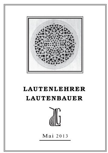 LAUTENLEHRER LAUTENBAUER - Deutsche Lautengesellschaft